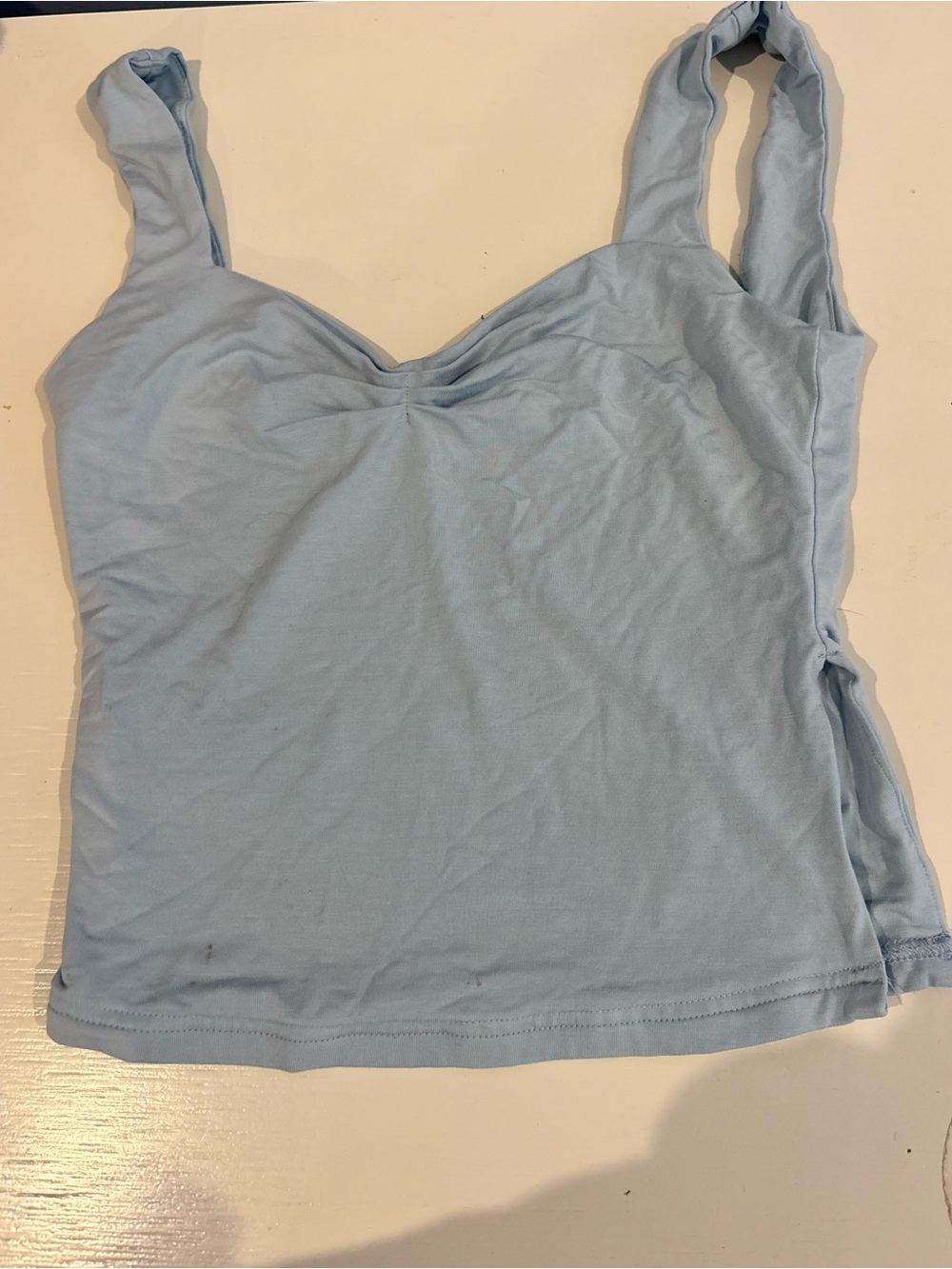 Amazon Light Blue Women's Tank Top with Scoop Detail